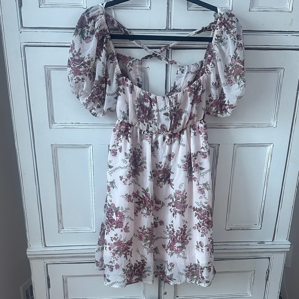 💕Princess Polly Let’s Dance mini dress in cream floral 💕